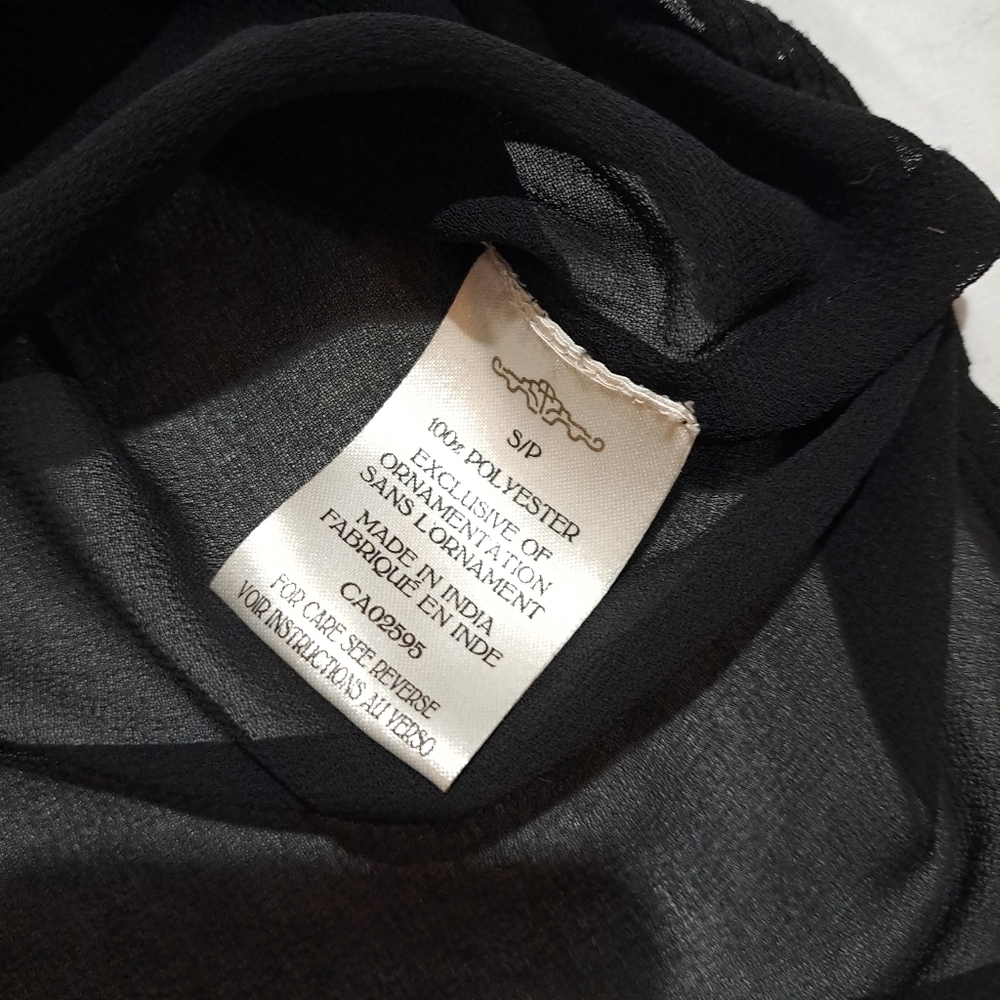 Temperance | Black sheer beaded sleevless shirt - Picture 7 of 9